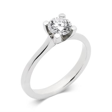 Platinum Diamond Solitaire Engagement Ring 0.70ct thumbnail