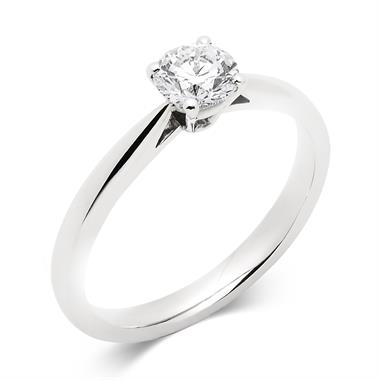 Platinum Classic Design Diamond Solitaire Engagement Ring 0.60ct thumbnail