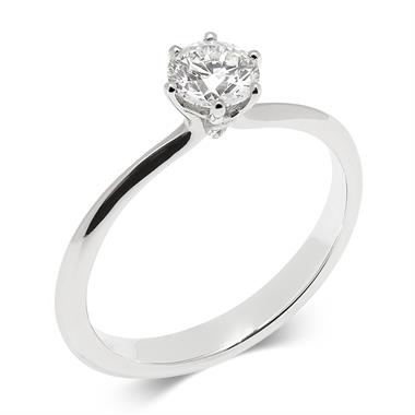 Platinum Six Claw Design Diamond Solitaire Engagement Ring 0.50ct thumbnail