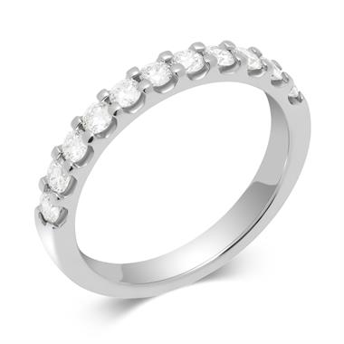 Platinum Diamond Half Eternity Ring 0.50ct thumbnail