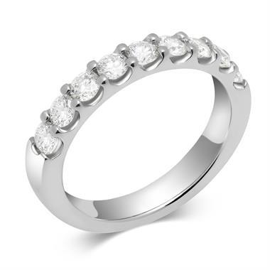 Platinum Diamond Half Eternity Ring 0.75ct thumbnail
