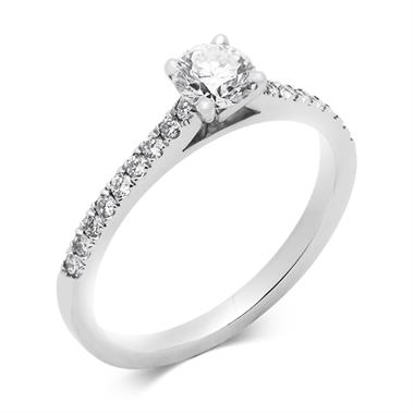 Platinum Diamond Solitaire Engagement Ring 0.60ct thumbnail