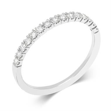 18ct White Gold Diamond Half Eternity Ring 0.25ct thumbnail