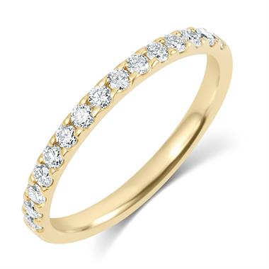 18ct Yellow Gold Diamond Half Eternity Ring 0.33ct thumbnail
