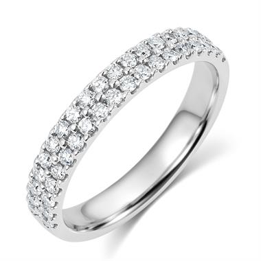 Platinum Double Row Diamond Eternity Ring 0.50ct thumbnail