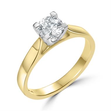 18ct Yellow Gold Diamond Solitaire Engagement Ring 0.70ct thumbnail