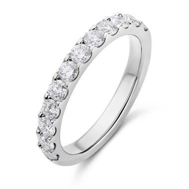 Platinum Diamond Half Eternity Ring 0.80ct thumbnail