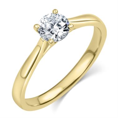 18ct Yellow Gold Diamond Solitaire Engagement Ring 0.50ct thumbnail