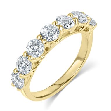 18ct Yellow Gold Diamond Seven Stone Eternity Ring 2.00ct thumbnail