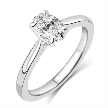 Platinum Diamond Solitaire Engagement Ring 0.80ct thumbnail