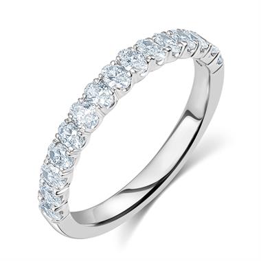 Platinum Diamond Half Eternity Ring 0.65ct thumbnail