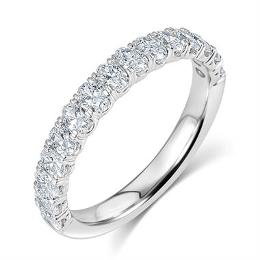 Platinum Diamond Half Eternity Ring 0.95ct thumbnail