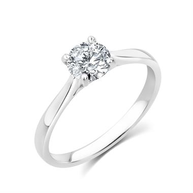 Platinum Diamond Solitaire Engagement Ring 0.80ct thumbnail