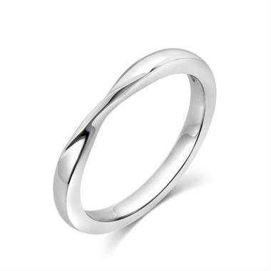 Platinum Twist Design Wedding Ring thumbnail