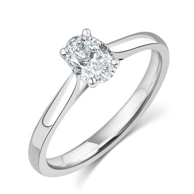 Platinum Diamond Solitaire Engagement Ring 0.40ct thumbnail