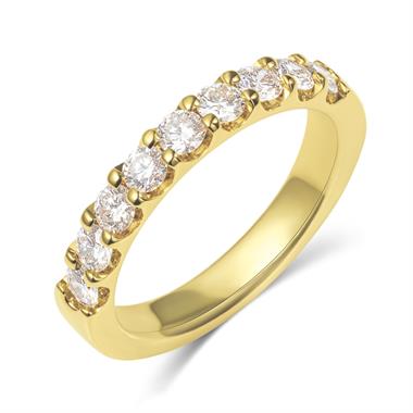18ct Yellow Gold Diamond Half Eternity Ring 0.75ct thumbnail