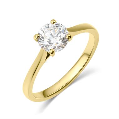 18ct Yellow Gold Diamond Solitaire Engagement Ring 1.00ct thumbnail