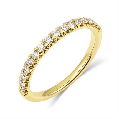 18ct Yellow Gold Diamond Half Eternity Ring 0.34ct thumbnail