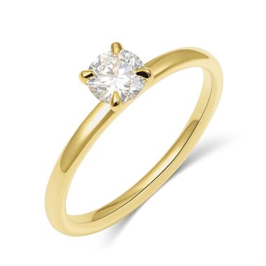 18ct Yellow Gold Diamond Solitaire Engagement Ring 0.50ct thumbnail