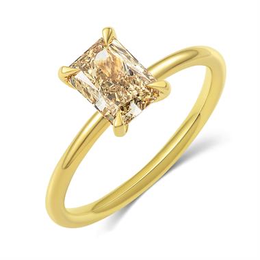 18ct Yellow Gold Fancy Yellow Diamond Engagement Ring 1.30ct thumbnail