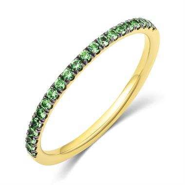 18ct Yellow Gold Tsavorite Half Eternity Ring 0.22ct thumbnail