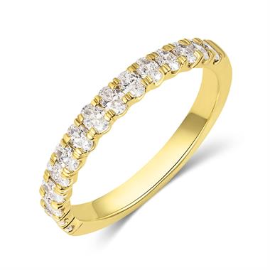 18ct Yellow Gold Diamond Half Eternity Ring 0.65ct thumbnail