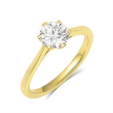 18ct Yellow Gold Diamond Solitaire Engagement Ring 1.00ct thumbnail