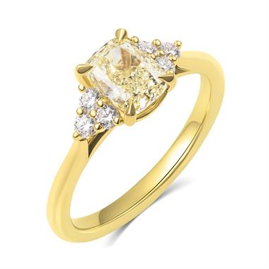 18ct Yellow Gold Yellow Cushion Diamond Engagement Ring 1.01ct thumbnail