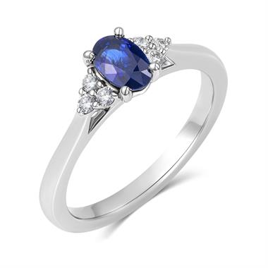 Platinum Sapphire and Diamond Ring thumbnail