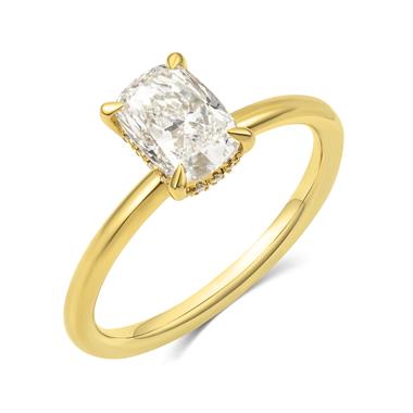 18ct Yellow Gold Cushion Diamond Engagement Ring 1.20ct thumbnail