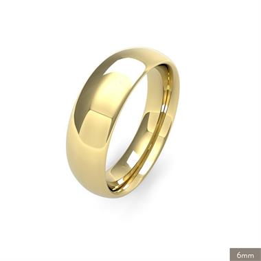 18ct Yellow Gold Heavy Gauge Traditional Court Wedding Ring thumbnail