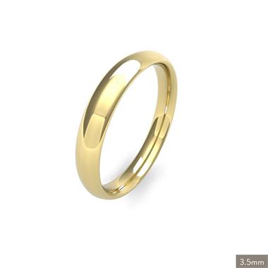 18ct Yellow Gold Medium Gauge Traditional Court Wedding Ring thumbnail