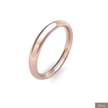 18ct Rose Gold Heavy Gauge Traditional Court Wedding Ring thumbnail
