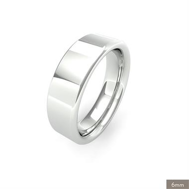 Platinum Heavy Gauge Flat Court Wedding Ring thumbnail