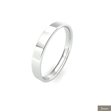 Platinum Light Gauge Flat Court Wedding Ring thumbnail