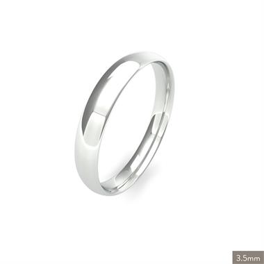 Platinum Light Gauge Traditional Court Wedding Ring thumbnail
