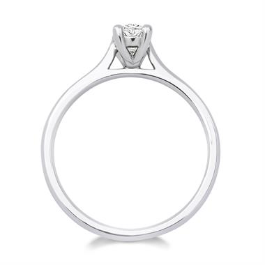 Platinum Oval Diamond Solitaire Engagement Ring 0.50ct thumbnail