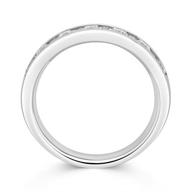 Platinum Alternating Baguette Cut Diamond Half Eternity Ring 0.50ct thumbnail
