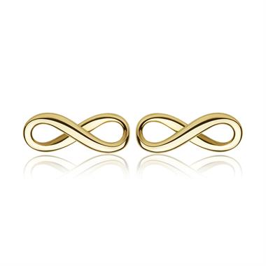 Infinity 18ct Yellow Gold Stud Earrings thumbnail