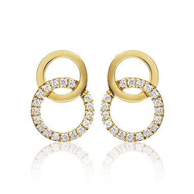 Union 18ct Yellow Gold Diamond Stud Earrings thumbnail