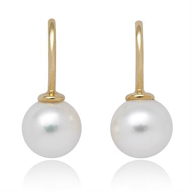 18ct Yellow Gold Akoya Pearl Drop Earrings thumbnail