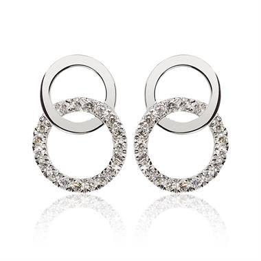 Union 18ct White Gold Diamond Stud Earrings 0.14ct thumbnail
