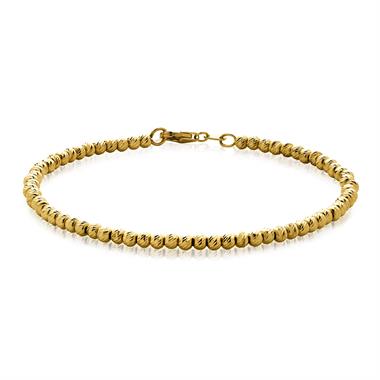 18ct Yellow Gold Faceted Bead Detail Bracelet  thumbnail