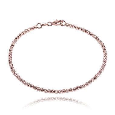 18ct Rose Gold Faceted Bead Detail Bracelet  thumbnail