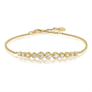 18ct Yellow Gold Diamond Bracelet 0.57ct thumbnail