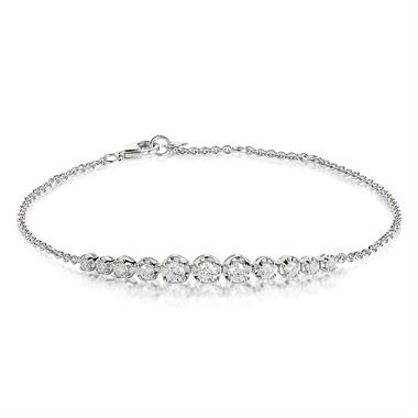 18ct White Gold Diamond Bracelet 0.57ct thumbnail