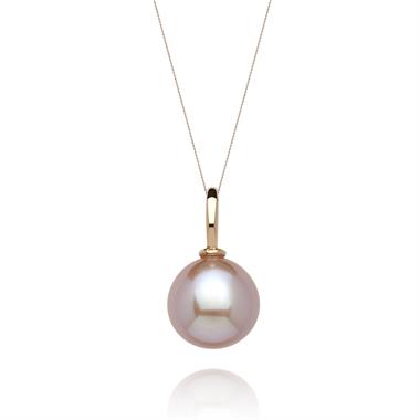 18ct Rose Gold Pink Freshwater Pearl Pendant thumbnail