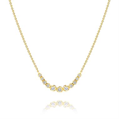18ct Yellow Gold Diamond Necklace 0.55ct thumbnail