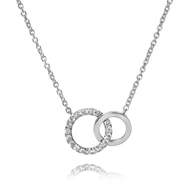 Union 18ct White Gold Diamond Necklace 0.04ct thumbnail