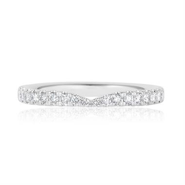 Platinum Diamond Set Wedding Ring 0.28ct thumbnail